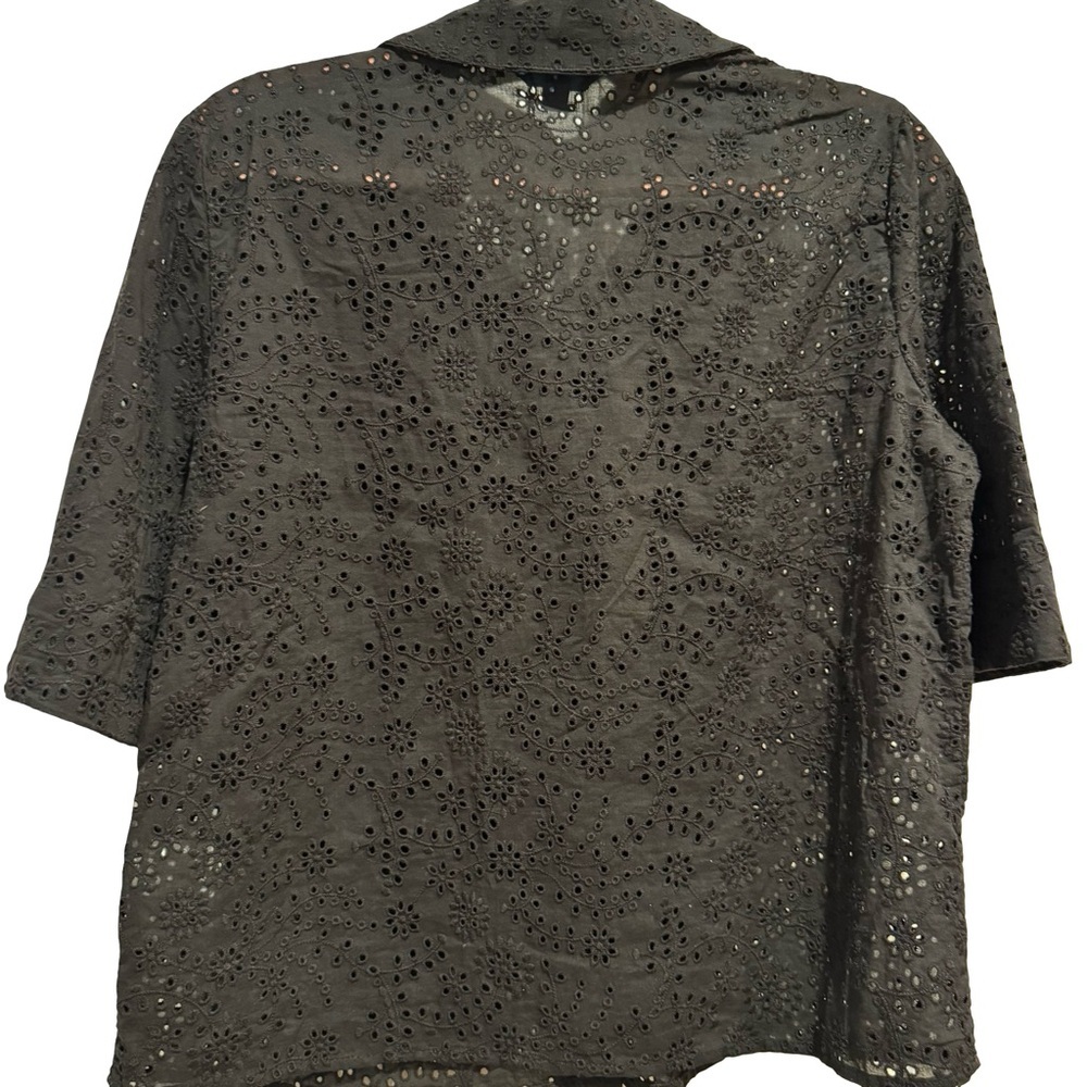 Draper James Black Eyelet Blouse NWT - Picture 2 of 10